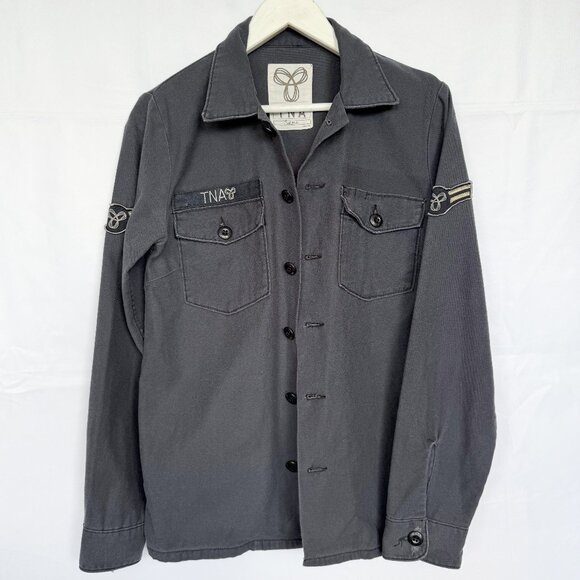 TNA Aritzia Navy Military Light Jacket - Picture 1 of 5